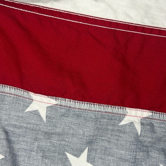Red, White, & Blue Patrtiotic Themed Button Down Shirt Cotton Traders Sport EUC - Picture 16 of 16